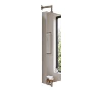 Relaxdays Armario espejo giratorio acero inox plata