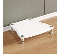 Mueble esquinero para consola multimedia de nogal con estantes abiertos, robusto soporte AV para tocadiscos y equipos de cine en casa, diseño que reduce el ruido para almacenamiento en la sala de es