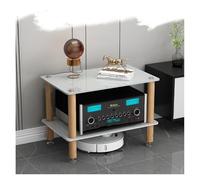 Mueble HiFi, Mueble Equipo Hifi, Gabinete de almacenamiento estéreo con soporte for medios y componentes de alta resistencia(White,2 Tier)