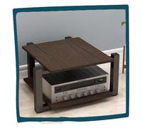 Mueble HiFi, Mueble Equipo Hifi, Soporte for discos de 3 niveles, soporte for medios, gabinete estéreo(White,2 Tier)