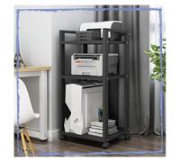 Mueble HiFi, Mueble Equipo Hifi, Soporte for equipos de música de 3/4 niveles con estantes ajustables y abierto(Black+black,3 Tier-100cm)