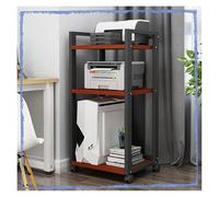 Mueble HiFi, Mueble Equipo Hifi, Soporte for equipos de música de 3/4 niveles con estantes ajustables y abierto(Black+teak,3 Tier-100cm)