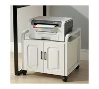 Mueble Impresora Soporte for impresora, mesa for con almacenamiento, soporte for debajo del escritorio, archivadores 4 ruedas, elegante carro de for , escáner, fax Cajonera Escritorio(L50xW40xH52cm)