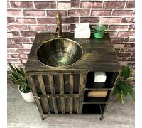 Mueble industrial para lavabo de baño, estilo loft retro para bar, KTV, Cyber Cafe, combinación de arte de hierro duradero