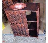 Mueble industrial para lavabo de baño, estilo loft retro para bar, KTV, Cyber Cafe, combinación de arte de hierro duradero