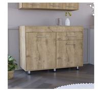 Mueble inferior de cocina orion, con cajón 89.5cm a x 51.6cm p x 120.3cm l blanco / macadamia