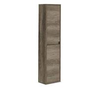 Mueble Lavabo Dakota, Columna de baño 2 Puertas Acabado en Color Nordik 30x140x25,5cm