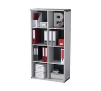 Mueble librería Paperflow con 8 bloques en color gris 155x79x33 cm
