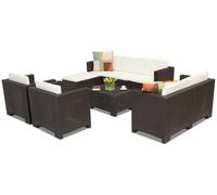 Mueble lounge de poliratán Colorado Relax Corner 8 marrón Bica