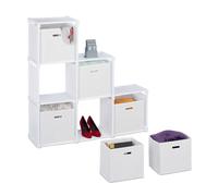 Mueble modular armario con cestas 6 compartimentos fácil montaje 6 cubos