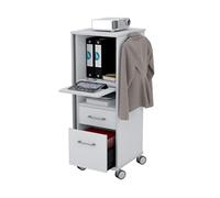 MUEBLE MÓVIL MULTIFUNCIONAL CADDY CON CAJONES COLOR GRIS