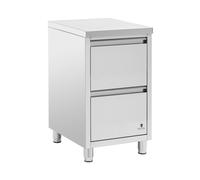 Mueble neutro - acero inoxidable - 2 cajones - 50 x 60 cm - Royal Catering