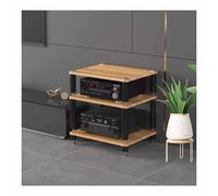 Mueble para Altavoces HiFi, Rack multinivel, Apto para Sistemas de vídeo de 1/2/3/4 Canales, Fabricado en Madera Pom, Resistente a los Golpes, 60x48 cm, con Soporte.