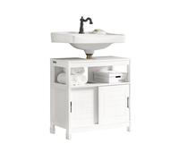 Mueble para debajo del lavabo,armario de baño de suelo,1 estante y 2 puertas correderas,h60cm,frg128-w sobuy