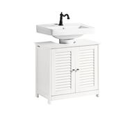 Mueble para debajo del lavabo armario de baño de suelo 2 estante y 2 puertas correderas frg237-ii-w sobuy es 60 cm