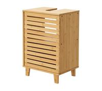 Mueble para debajo del lavabo iveland con puerta 2 compartimentos cerrados bambú 60 x 40 x 30 cm - natural [en.casa]