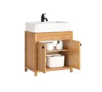 Mueble para debajo del lavabo sobuy bzr98-n con 2 puertas 60 x 35 x 60 cm
