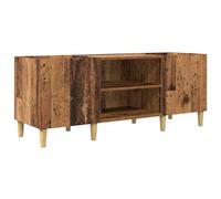 Mueble para Discos de Vinilo 121 x 38 x 48 cm Madera Vieja | Madera de calidad,color neutro,estantes integrados,puertas con bisagras,sala de estar