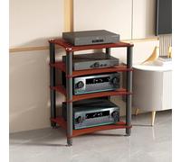 Mueble para Equipos audiovisuales HiFi Moderno: Armario de Audio y vídeo de 1, 2, 3 o 4 Niveles, estantes para Equipos de Sonido, Centro de Entretenimiento de Esquina para Dormitorio y Sala