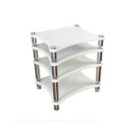 Mueble para Equipos De Cine En Casa AV Mueble para Equipos De Audio Mueble para Equipos De Altavoces Soporte Antivibraciones Adecuado para Componentes Estéreo Tocadiscos(Blanco,60 * 48 * 68cm(4Tier))