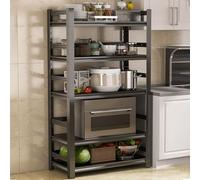 Mueble para Horno Y Microondas, Barra De Café RúStica, Aparador De Cocina con Barandilla Lateral For Sala De Estar, Dormitorio Y Estudio.