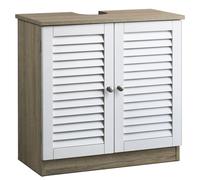 Mueble para lavabo marrón/blanco 60x60x30cm