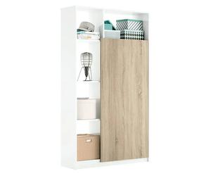Mueble para recibidor Neo (L x An x Al: 35 x 100 x 187 cm, Blanco/Roble)