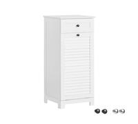 Mueble para ropa sucia armario multifuncional para baño con 1 cesto y 1 cajón blanco 40 x 38 x 90 bzr73-w sobuy