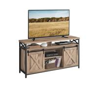 Mueble para TV con Estantes Ajustables Marrón Camello Negro Simple