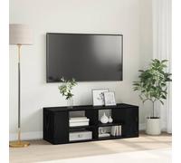 Mueble para TV Montado en la Pared, Mueblee Multimedia de Diseño Moderno con Estantes de Almacenamiento Abiertos, Muebles de Salón Que Ahorran Espacio (Roble Negro)