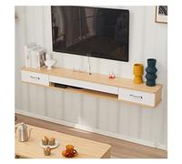 Mueble para TV montado en la pared, soporte flotante para TV, consola multimedia de entretenimiento, estantes flotantes con puerta, para cobertizo de almacenamiento debajo del televisor (A 100 cm)