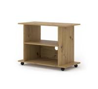 Mueble para TV Yogi de 80 cm con ruedas y 2 nichos - roble artesanal | Bim Furniture - ref. 5903769747771 - 5903769747771 - Beige