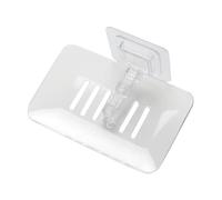 Mueble portátil Interior Soporte de jabón de Drenaje Transparente, Soporte de jabón montado en la Pared para Pasta, Soporte de jabón de plástico para Inodoro, Caja de jabón (Clear, One Size)