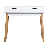 Miroytengo Mueble Recibidor Fiano en Color Blanco con 2 cajones 78x90x35 cm