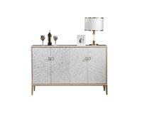 Mueble Tipo Bufé Mesa de Entrada Diseño Concha 140 cm, Alacena de Almacenamiento Minimalista for Salón, Mueble Decorativo, apta for Cocina, Vestíbulo, Dormitorio etc Aparador con Almacenamiento