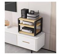 Mueble Tocadiscos Estantes Soportes Gabinete de Rack de 3/4 Niveles Estante para componentes de Video de Escritorio Soporte para Tocadiscos, Unidad organizadora de Almacenamiento estéreo de