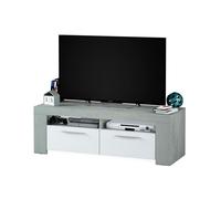 Mueble tv ambit blanco artik (blanco mate) - gris cemento 120 x 40 x 42 cm