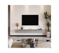 Mueble TV Colgante Soporte flotante for TV, moderno mueble for TV montado en la pared, consola multimedia con puertas abatibles y 2 cajones, centro de entretenimiento flotante de roble Mueble TV(Light