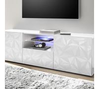 Mueble TV con 2 puertas y 1 cajón PRISMA blanco