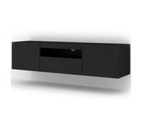 Mueble tv de pared 3 puertas 150 cm aurus negro