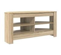 Mueble TV esquinero moderno rectangular 102 x 40,5 x 45 cm con espacios de almacenamiento múltiples de madera de ingeniería roble Sonoma 02_0054682