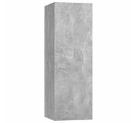 Mueble TV gris cemento 30,5 x 30 x 90 cm madera multicapa | Madera contrachapada, 2 estantes, gris hormigón, 60 kg de carga, requiere montaje