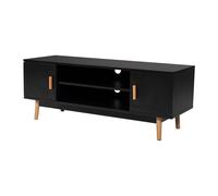 Happy Garden Soporte de TV Joey Negro. Mueble bajo de Estilo escandinavo para TV y videoconsola. Muebles con armarios y estanterías.
