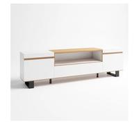 Mueble tv kavos up blanco - roble arena 203 x 57 x 34,6 cm