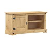 Mueble tv - mesa de tv corona madera maciza de pino 100x40x52 cm
