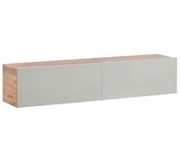 Mueble TV minimalista montado en la pared unidad de almacenaje gabinete de melamina tablero de partículas marrón y verde claro Gladstone