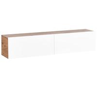 Mueble TV minimalista montado en la pared unidad de almacenaje gabinete de melamina tablero de partículas marrón y blanco Gladstone