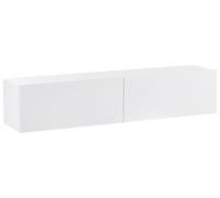 Mueble TV minimalista montado en la pared unidad de almacenaje gabinete de melamina tablero de partículas blanco Gladstone