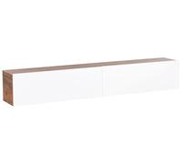 Mueble TV minimalista montado en la pared unidad de almacenaje gabinete de melamina tablero de partículas marrón y blanco Gladstone