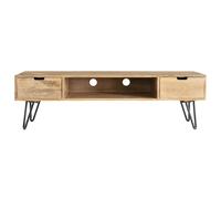 Mueble TV moderno mango patas horquilla metal VIBES